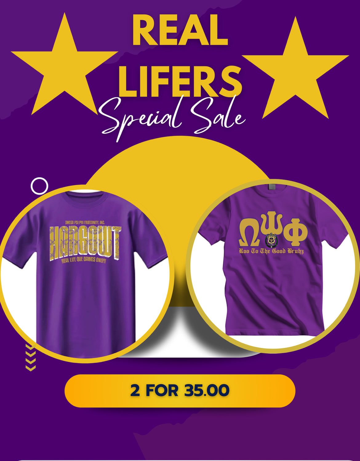 Tailgate tees 2 for 35.00