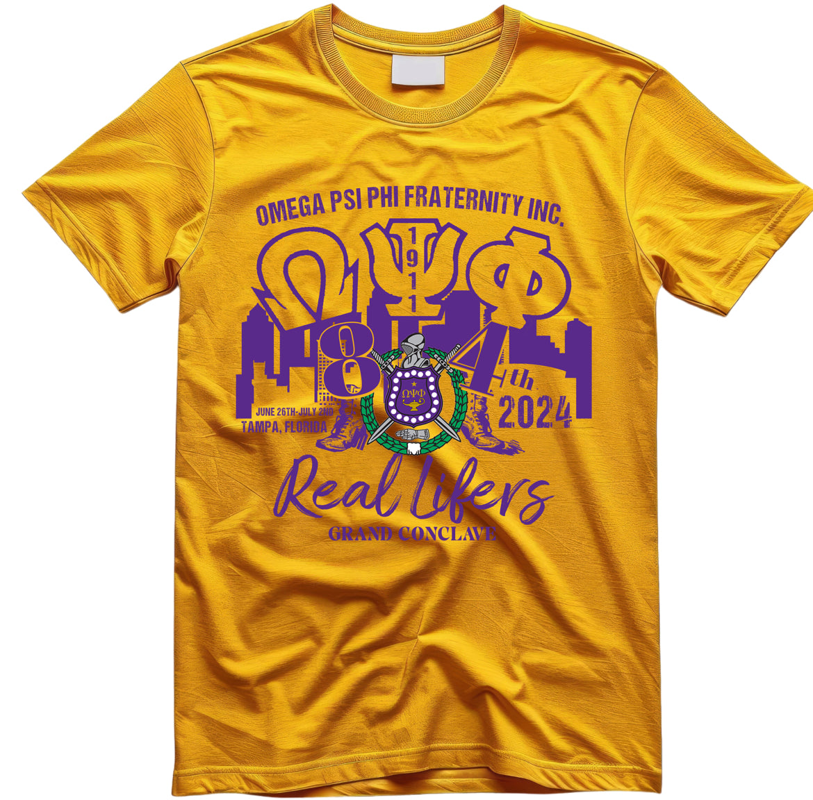 Omega conclave gold RL dri fit