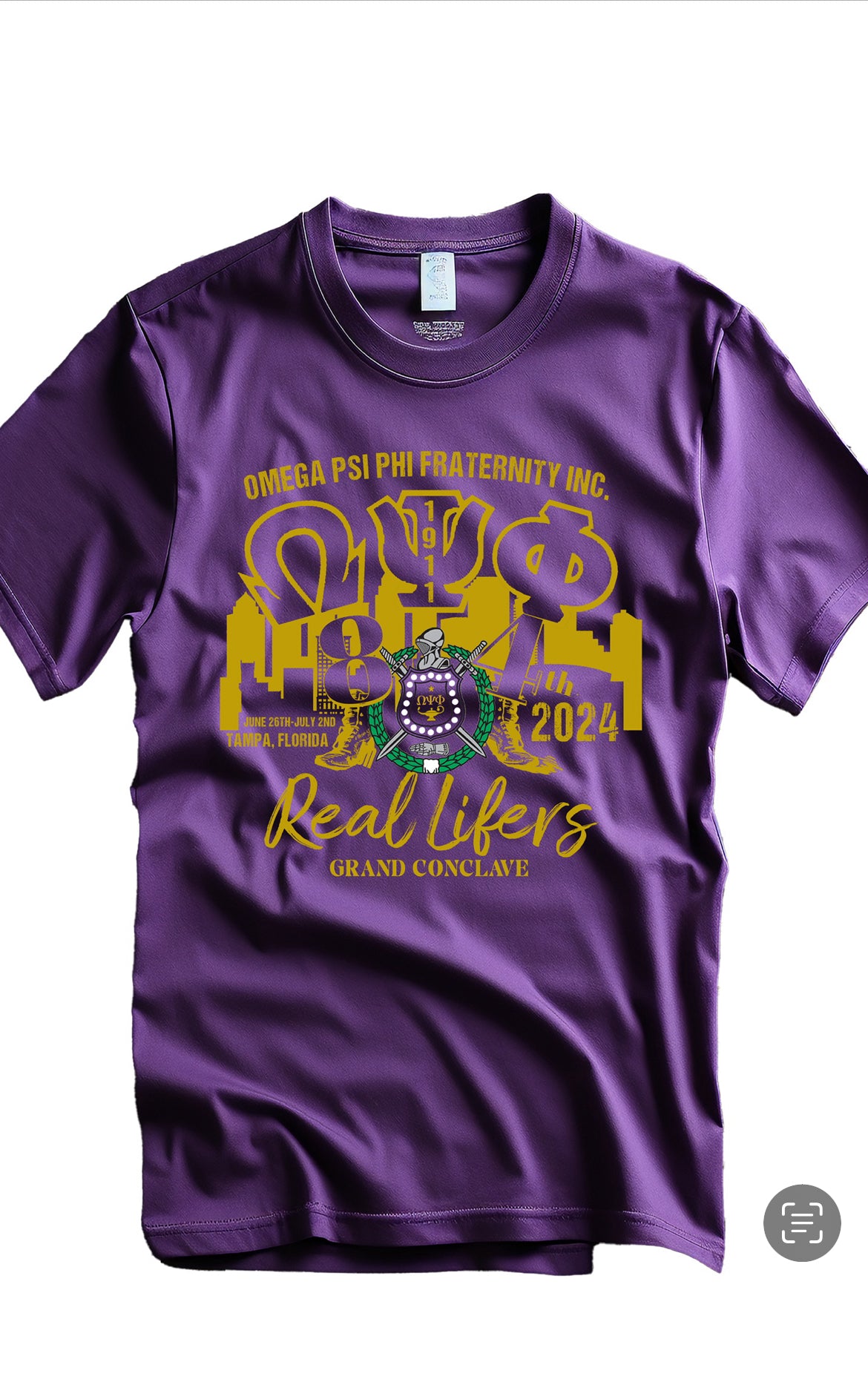 Omega Psi Phi purple RL dri fit