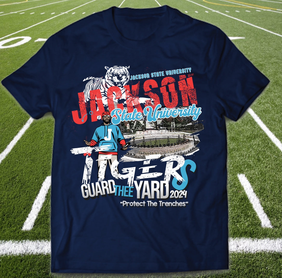 JSU Guard the yard blue - red Jackson