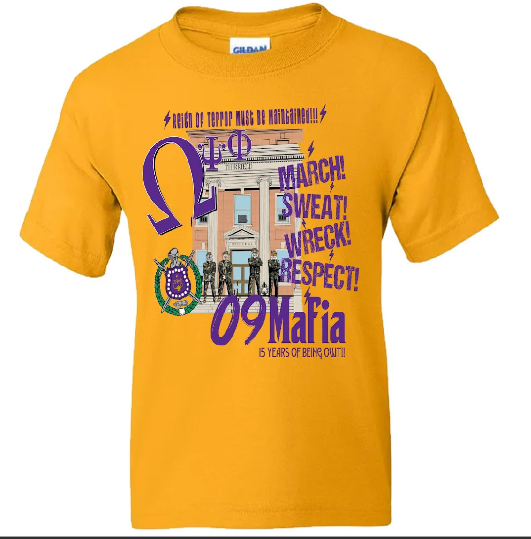 Gold 15 Year mafia shirt cotton