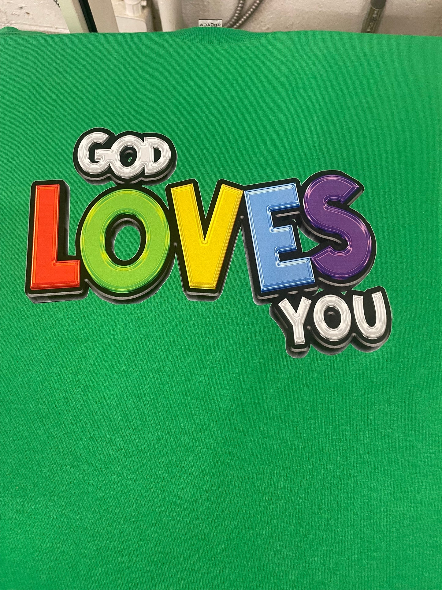 God Loves you tee (mario print)