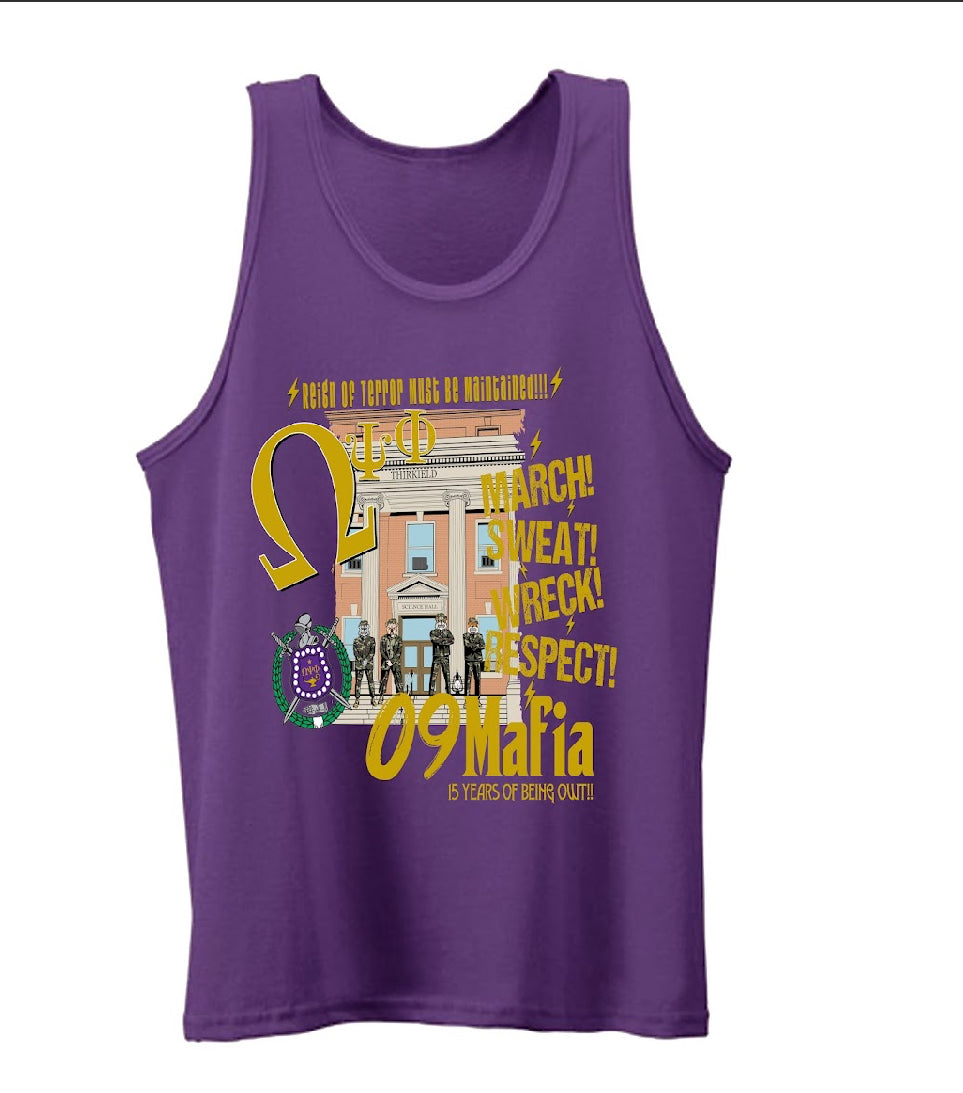 15 in purple tank top