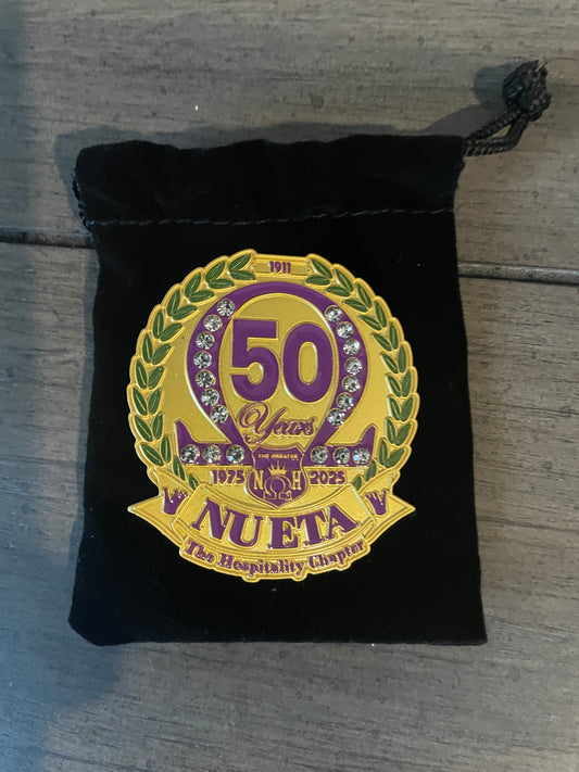 Nu eta 50th pin 2.5 inch