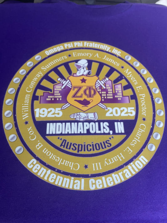 Zeta phi hat printed purple