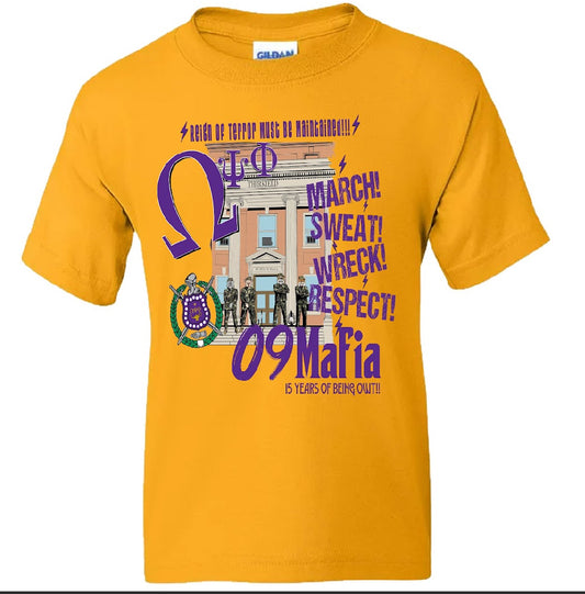 Gold 15 Year mafia shirt cotton