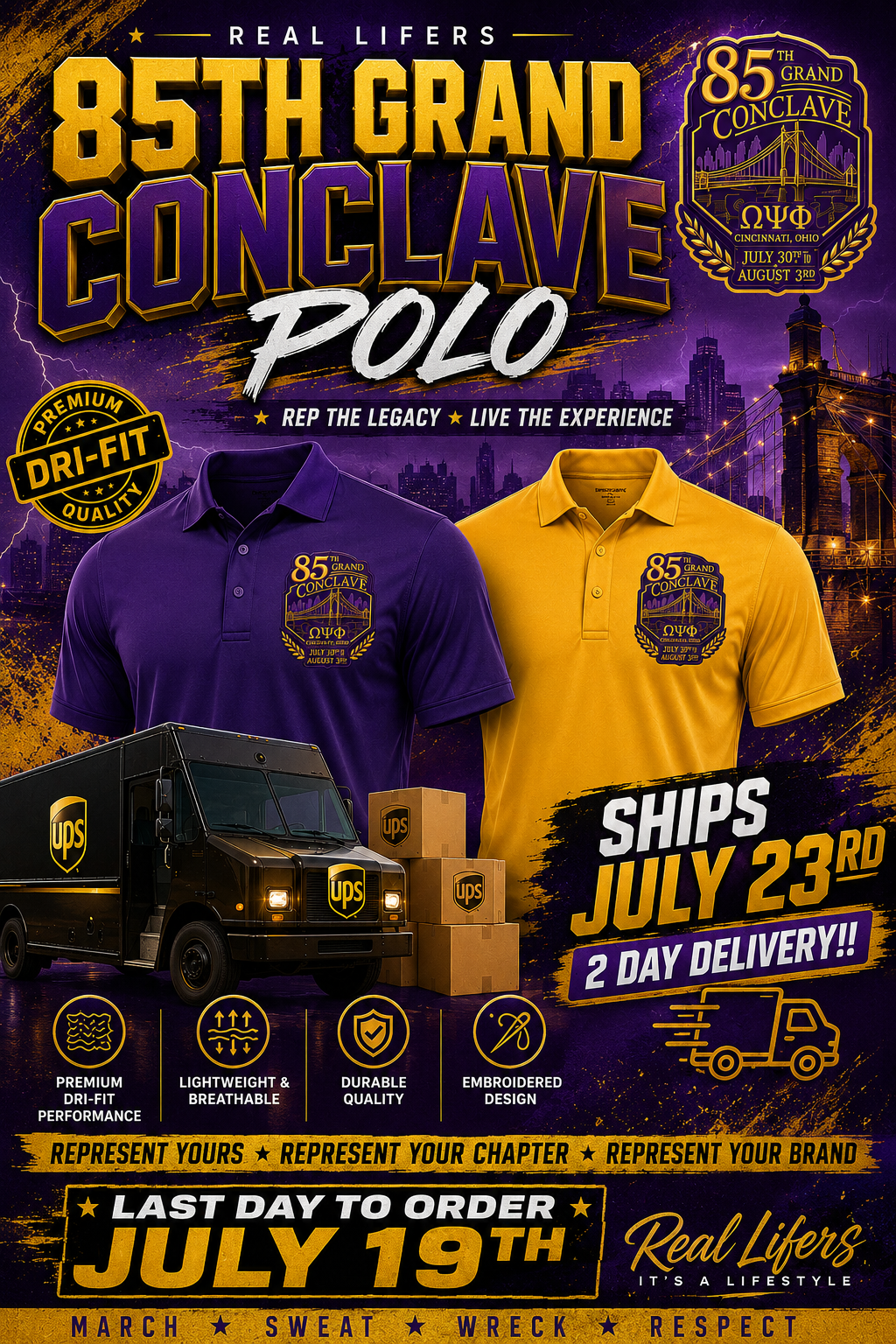 85th Grand Conclave dri fit polo