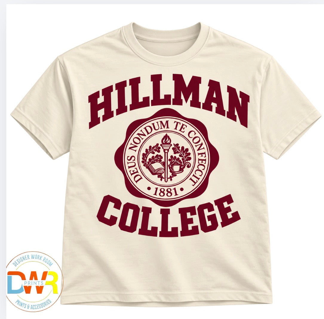 Hillman college oversized tee