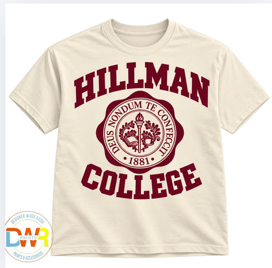 Hillman college oversized tee